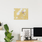 Poster Photo de studio d'une souris blanche regardant à t (Bureau à domicile)