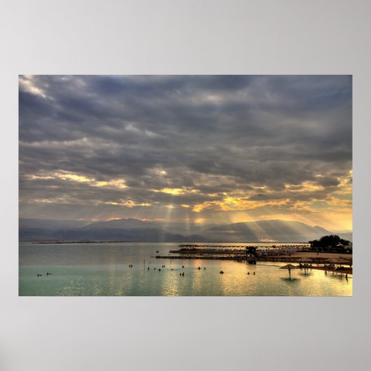 Poster photo de Sunrise at the Dead Sea Israel (Devant)