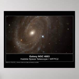 Poster Photo de télescope de la galaxie NGC 4603 Hubble