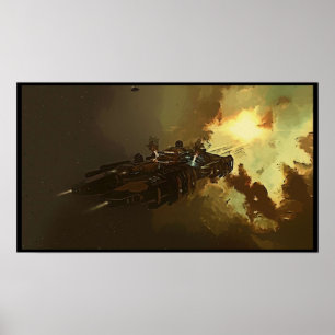 Poster Photo de vaisseau spatial EVE fan art en ligne