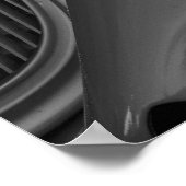 Poster Photo de voiture noir et blanc (Coin)