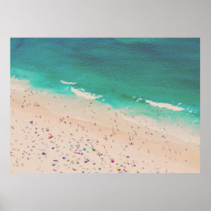Poster Photo de voyage de la plage avec eau turquoise