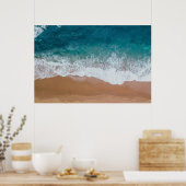 Poster photo Deep Blue Ocean Beach Waves (Cuisine)