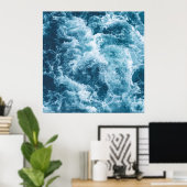 Poster photo Deep Blue Ocean Waves (Bureau à domicile)