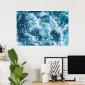 Poster photo Deep Blue Ocean Waves (Bureau à domicile)