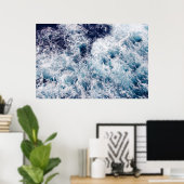 Poster photo Deep Blue Ocean Waves (Bureau à domicile)