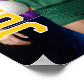 Poster Photo d'équipe de joueur de volley-ball personnali (Coin)