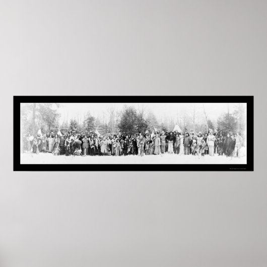 Poster Photo des Indiens iroquois 1914 (Devant)