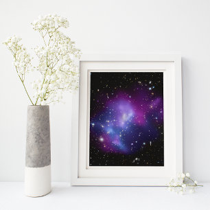 Poster Photo d'espace céleste violet vierge