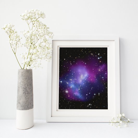 Poster Photo d'espace céleste violet vierge