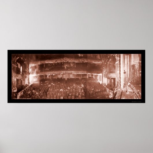 Poster Photo d'incendie du théâtre Iroquois 1903 (Devant)
