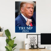 Poster Photo Donald Trump - Trump 2024 (Bureau à domicile)