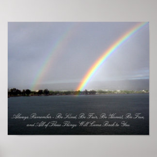 Poster photo double arc-en-ciel