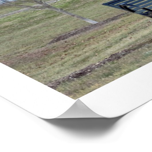 Poster Photo du banc du parc (Coin)