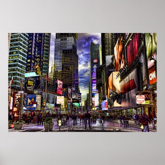 Poster Photo du Carré du Times HDR (Devant)