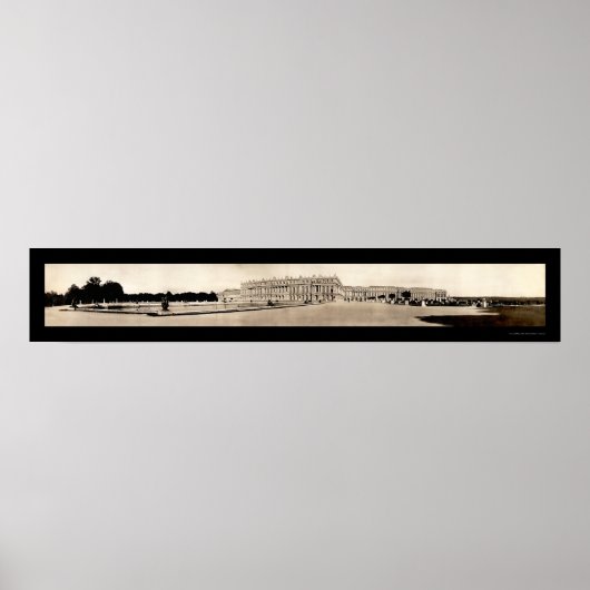 Poster Photo du château de Versailles 1908 (Devant)