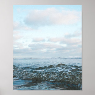 Poster Photo du coucher de soleil sur la plage de Califor