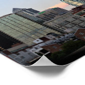 Poster Photo du coucher de soleil sur la skyline de Phila (Coin)