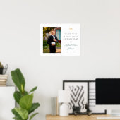 Poster Photo du garçon Première communion Green Welcome (Bureau à domicile)