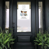 Poster Photo du logo de l'entreprise, heures d'ouverture 