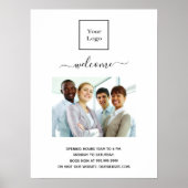 Poster Photo du logo de l'entreprise heures d'ouverture b (Devant)