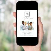 Poster Photo du logo de l'entreprise heures d'ouverture b