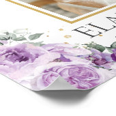 Poster Photo du mémorial des funérailles florales violett (Coin)