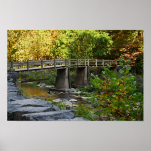 Poster photo du paysage du pont d'automne