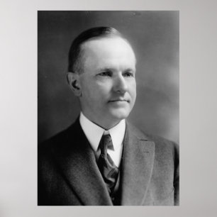 Poster Photo du président vintage Calvin Coolidge