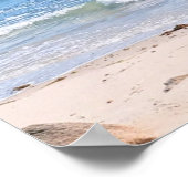 Poster Photo du rivage de l'océan Atlantique bleu (Coin)
