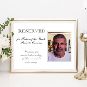 Poster Photo du siège commémoratif du père de la mariée M