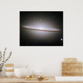Poster photo du télescope Sombrero Galaxy Hubble (Cuisine)