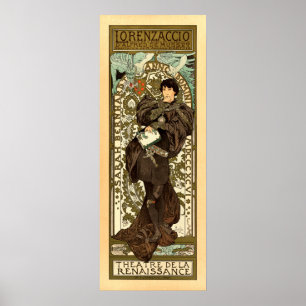 Poster Photo du théâtre Art Nouveau vintage par Mucha