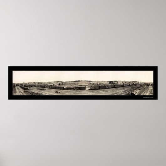 Poster Photo du train du camp Dodge Iowa 1917 (Devant)