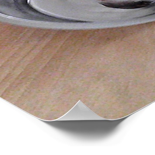 Poster Photo d'un billet motivationnel sur l'eau potable (Coin)