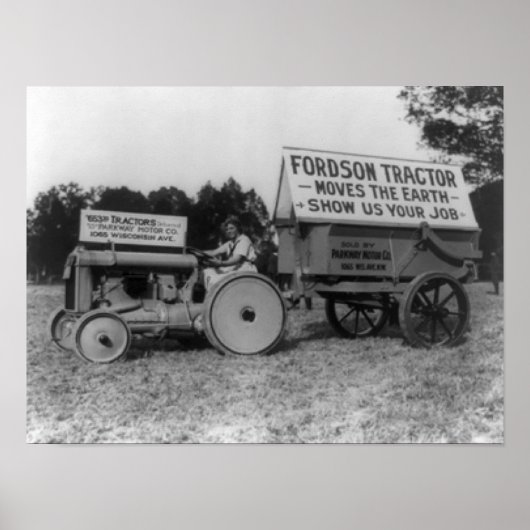 Poster Photo d'un tracteur Fordson (Devant)