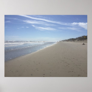 Poster PHOTO d'une plage de l'océan Atlantique à marée ba