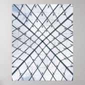 Poster Photo en angle bas du cadre en métal gris (Devant)