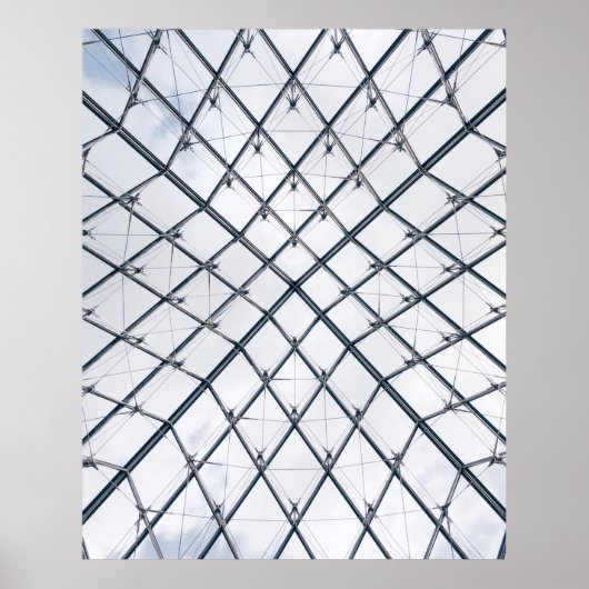 Poster Photo en angle bas du cadre en métal gris (Devant)