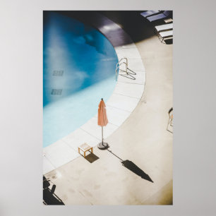 Poster Photo en grand angle d'un parapluie brun