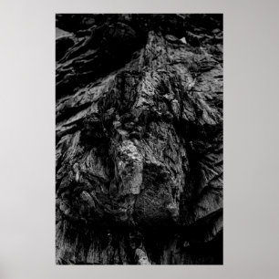Poster Photo en niveaux de gris de roche