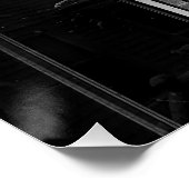 Poster Photo en noir et blanc de la scène hivernale rusti (Coin)