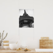 Poster Photo en noir et blanc de la Tour Eiffel (Cuisine)