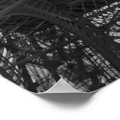 Poster Photo en noir et blanc de la Tour Eiffel (Coin)