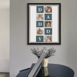 Poster Photo et cadeaux de papa vert et de collage modern<br><div class="desc">Un collage moderne photo pères est un cadeau personnalisé qui combine plusieurs photos d'un père ou d'une figure paternelle d'une manière créative et élégante. Il s'agit de sélectionner plusieurs images significatives et de les arranger dans un format de collage, souvent avec des conceptions qui se chevauchent ou ressemblent à une...</div>