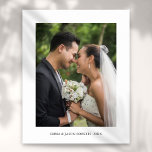 Poster Photo et nom du Mariage personnalisé Imprimer<br><div class="desc">Personnalisez avec votre photo mariage,  nom et année pour créer un souvenir unique.</div>