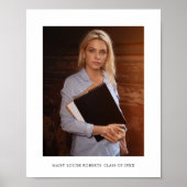 Poster Photo et nom simple et élégant (Devant)