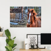 Poster Photo et poème de Dun Ranch Horse (Bureau à domicile)