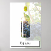 Poster Photo et texte personnalisés Bouteille de vin roug (Devant)