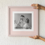 Poster Photo Famille Moderne Pastel Rose Simple Cadeau<br><div class="desc">Photo Famille Moderne Pastel Rose Simple Cadeau</div>